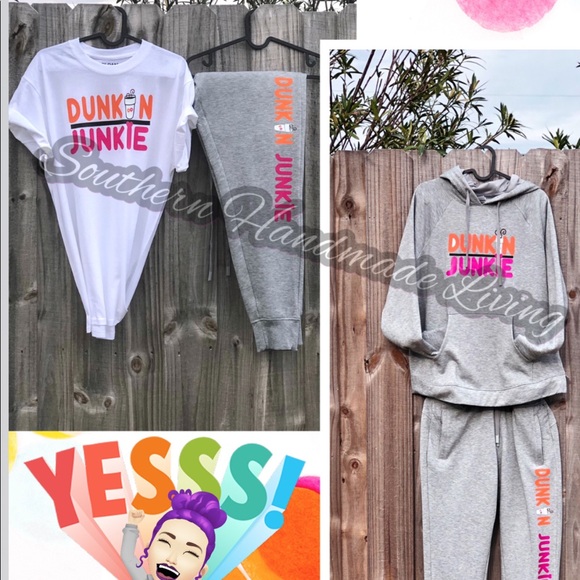 Dunkin Junkie Logo T-Shirt (like sweatshirt) - Picture 4 of 4